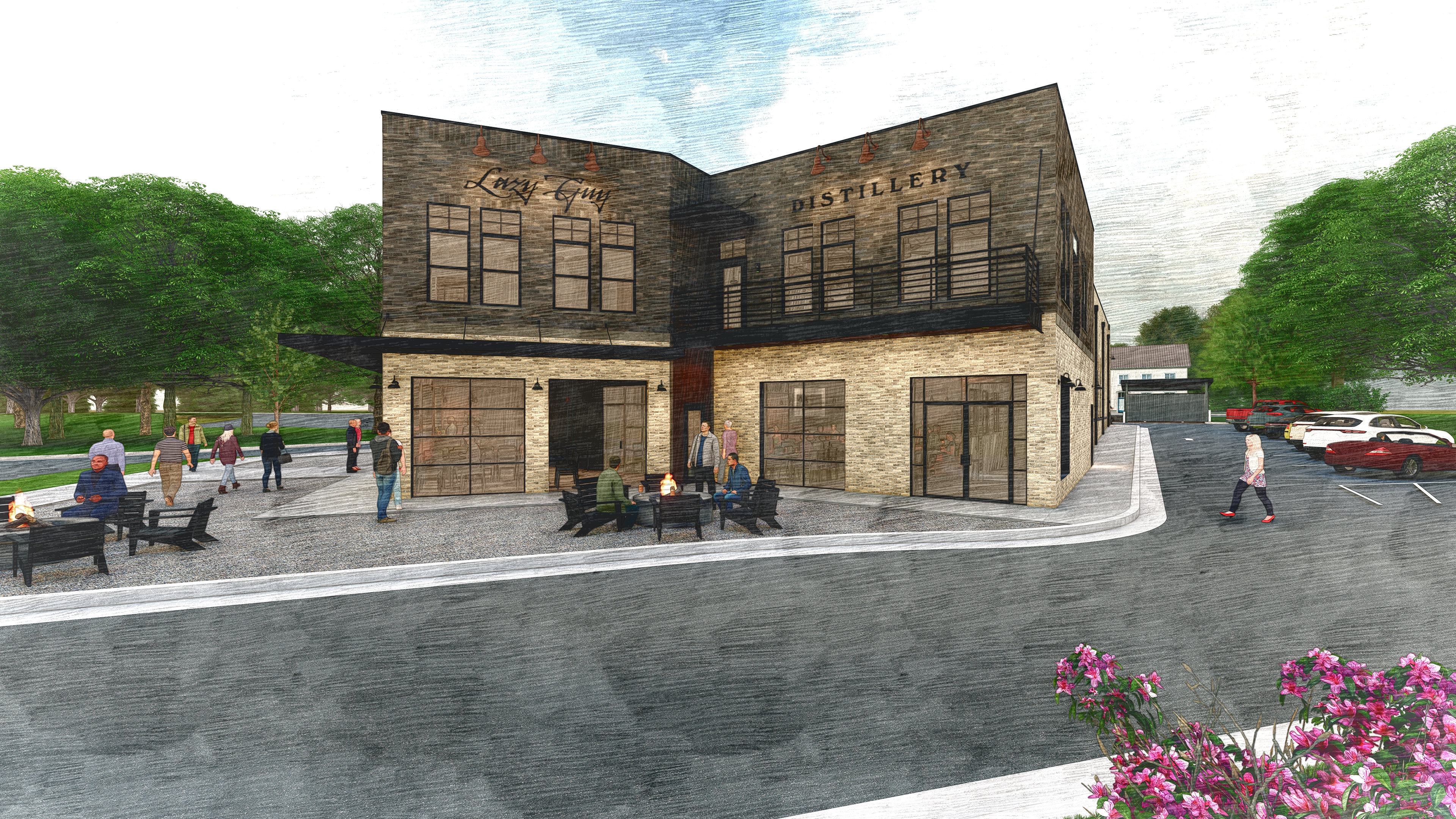 Lazy Guy Distillery bar area